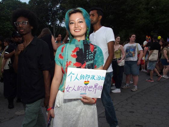 June 27, 2026, Manhattan, New York, USA: New York, New York June 27, 2026.. The NYC Dyke March is a demonstration of First Amendment right to protest and takes place without permits or sponsors. The march is organized by and for the Dyke community to fight for rights, safety, and visibility..Tens of thousands of Dykes take the streets each year celebrating diverse lives, highlighting presence, and protesting the discrimination, harassment, and violence in daily life. Manhattan USA - ZUMAct2_ 20260627_faf_ct2_041 Copyright: xBrucexCotlerx