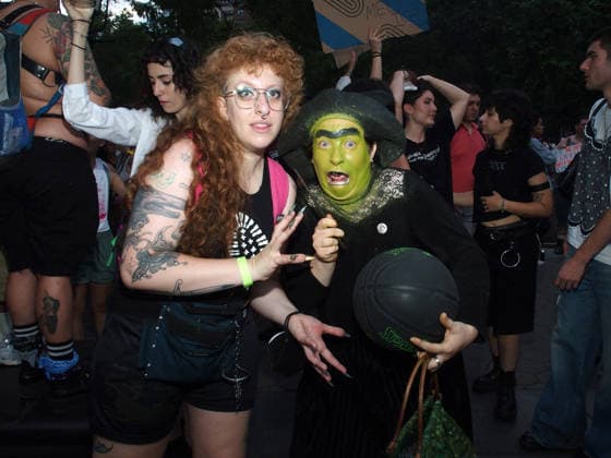 June 27, 2026, Manhattan, New York, USA: New York, New York June 27, 2026.. The NYC Dyke March is a demonstration of First Amendment right to protest and takes place without permits or sponsors. The march is organized by and for the Dyke community to fight for rights, safety, and visibility..Tens of thousands of Dykes take the streets each year celebrating diverse lives, highlighting presence, and protesting the discrimination, harassment, and violence in daily life. Manhattan USA - ZUMAct2_ 20260627_faf_ct2_045 Copyright: xBrucexCotlerx