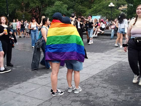 June 27, 2026, Manhattan, New York, United States: New York, New York June 27, 2026.. The NYC Dyke March is a demonstration of First Amendment right to protest and takes place without permits or sponsors. The march is organized by and for the Dyke community to fight for rights, safety, and visibility..Tens of thousands of Dykes take the streets each year celebrating diverse lives, highlighting presence, and protesting the discrimination, harassment, and violence in daily life. Manhattan United States - ZUMAc308 20260627_znp_c308_005 Copyright: xSamanthaxCotlerx