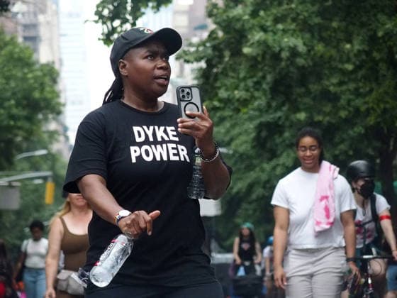 June 27, 2026, Manhattan, New York, United States: New York, New York June 27, 2026.. The NYC Dyke March is a demonstration of First Amendment right to protest and takes place without permits or sponsors. The march is organized by and for the Dyke community to fight for rights, safety, and visibility..Tens of thousands of Dykes take the streets each year celebrating diverse lives, highlighting presence, and protesting the discrimination, harassment, and violence in daily life. Manhattan United States - ZUMAc308 20260627_znp_c308_011 Copyright: xSamanthaxCotlerx
