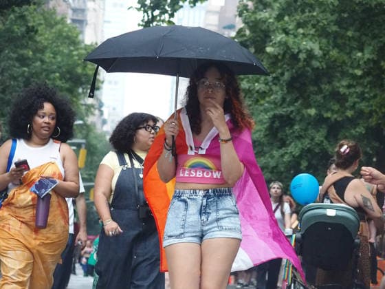 June 27, 2026, Manhattan, New York, United States: New York, New York June 27, 2026.. The NYC Dyke March is a demonstration of First Amendment right to protest and takes place without permits or sponsors. The march is organized by and for the Dyke community to fight for rights, safety, and visibility..Tens of thousands of Dykes take the streets each year celebrating diverse lives, highlighting presence, and protesting the discrimination, harassment, and violence in daily life. Manhattan United States - ZUMAc308 20260627_znp_c308_014 Copyright: xSamanthaxCotlerx