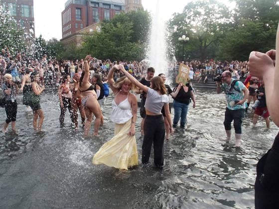 June 27, 2026, Manhattan, New York, United States: New York, New York June 27, 2026.. The NYC Dyke March is a demonstration of First Amendment right to protest and takes place without permits or sponsors. The march is organized by and for the Dyke community to fight for rights, safety, and visibility..Tens of thousands of Dykes take the streets each year celebrating diverse lives, highlighting presence, and protesting the discrimination, harassment, and violence in daily life. Manhattan United States - ZUMAc308 20260627_znp_c308_015 Copyright: xSamanthaxCotlerx