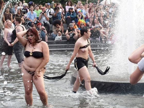 June 27, 2026, Manhattan, New York, United States: New York, New York June 27, 2026.. The NYC Dyke March is a demonstration of First Amendment right to protest and takes place without permits or sponsors. The march is organized by and for the Dyke community to fight for rights, safety, and visibility..Tens of thousands of Dykes take the streets each year celebrating diverse lives, highlighting presence, and protesting the discrimination, harassment, and violence in daily life. Manhattan United States - ZUMAc308 20260627_znp_c308_024 Copyright: xSamanthaxCotlerx