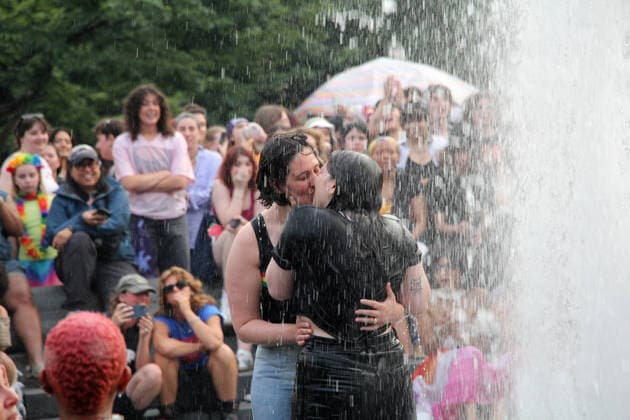 June 27, 2026, Manhattan, New York, United States: New York, New York June 27, 2026.. The NYC Dyke March is a demonstration of First Amendment right to protest and takes place without permits or sponsors. The march is organized by and for the Dyke community to fight for rights, safety, and visibility..Tens of thousands of Dykes take the streets each year celebrating diverse lives, highlighting presence, and protesting the discrimination, harassment, and violence in daily life. Manhattan United States - ZUMAc272 20260627_znp_c272_005 Copyright: xEmilyxCotlerx
