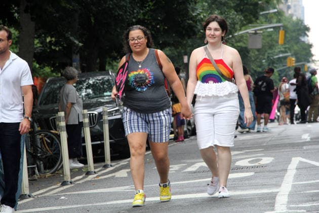 June 27, 2026, Manhattan, New York, United States: New York, New York June 27, 2026.. The NYC Dyke March is a demonstration of First Amendment right to protest and takes place without permits or sponsors. The march is organized by and for the Dyke community to fight for rights, safety, and visibility..Tens of thousands of Dykes take the streets each year celebrating diverse lives, highlighting presence, and protesting the discrimination, harassment, and violence in daily life. Manhattan United States - ZUMAc272 20260627_znp_c272_004 Copyright: xEmilyxCotlerx