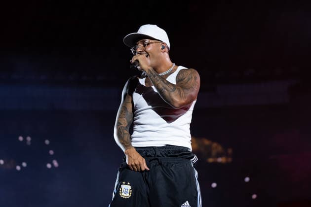 June 27, 2026, Naples, Italy: Emanuele Palumbo aka Geolier, performs live on stage at Diego Armando Maradona Stadium during the Geolier STADI 2026 Tour. Naples Italy  - ZUMAs197 20260627_aaa_s197_180 Copyright: xAndreaxGulx