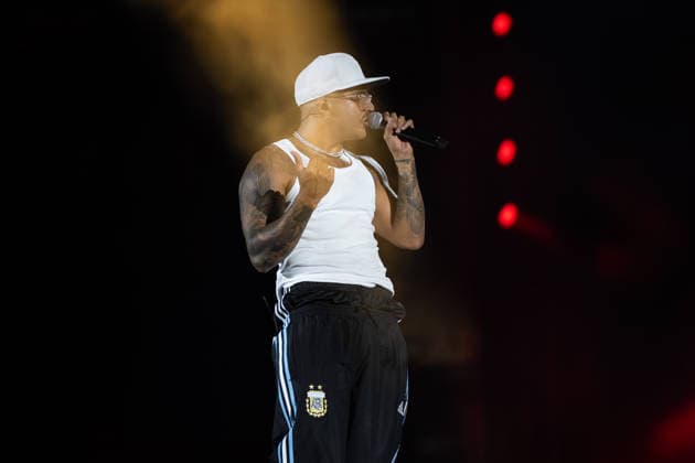 June 27, 2026, Naples, Italy: Emanuele Palumbo aka Geolier, performs live on stage at Diego Armando Maradona Stadium during the Geolier STADI 2026 Tour. Naples Italy  - ZUMAs197 20260627_aaa_s197_183 Copyright: xAndreaxGulx
