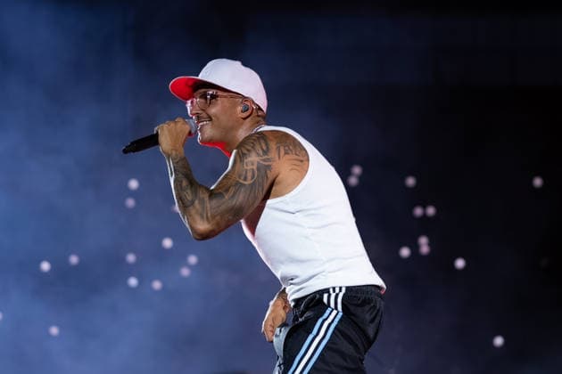 June 27, 2026, Naples, Italy: Emanuele Palumbo aka Geolier, performs live on stage at Diego Armando Maradona Stadium during the Geolier STADI 2026 Tour. Naples Italy  - ZUMAs197 20260627_aaa_s197_192 Copyright: xAndreaxGulx