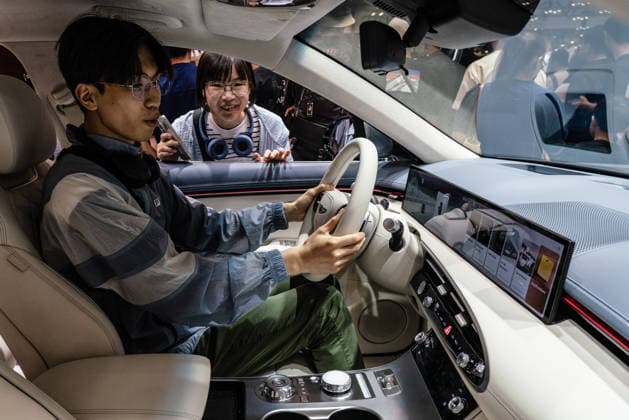 June 27, 2026, Busan, South Korea: A man experiences the Electrified GV70 during the Busan International Mobility Show 2026 (BIMOS 2026) at BEXCO. Busan International Mobility Show 2026 (BIMOS 2026) is happening from June 26 to July 5. Busan South Korea - ZUMAs197 20260627_aaa_s197_124 Copyright: xSimonxShinx