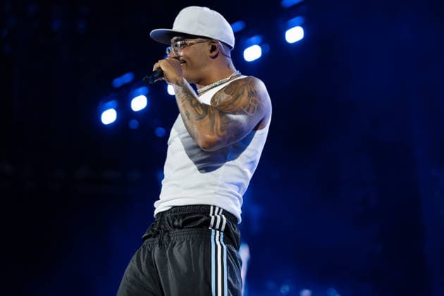 June 27, 2026, Naples, Italy: Emanuele Palumbo aka Geolier, performs live on stage at Diego Armando Maradona Stadium during the Geolier STADI 2026 Tour. Naples Italy - ZUMAs197 20260627_aaa_s197_152 Copyright: xAndreaxGulx