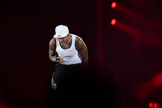 June 27, 2026, Naples, Italy: Emanuele Palumbo aka Geolier, performs live on stage at Diego Armando Maradona Stadium during the Geolier STADI 2026 Tour. Naples Italy - ZUMAs197 20260627_aaa_s197_153 Copyright: xAndreaxGulx