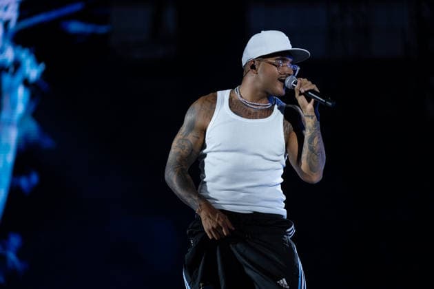 June 27, 2026, Naples, Italy: Emanuele Palumbo aka Geolier, performs live on stage at Diego Armando Maradona Stadium during the Geolier STADI 2026 Tour. Naples Italy - ZUMAs197 20260627_aaa_s197_160 Copyright: xAndreaxGulx