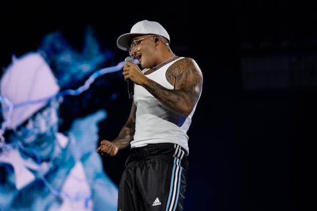 June 27, 2026, Naples, Italy: Emanuele Palumbo aka Geolier, performs live on stage at Diego Armando Maradona Stadium during the Geolier STADI 2026 Tour. Naples Italy - ZUMAs197 20260627_aaa_s197_161 Copyright: xAndreaxGulx