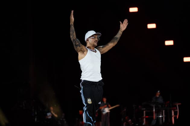 June 27, 2026, Naples, Italy: Emanuele Palumbo aka Geolier, performs live on stage at Diego Armando Maradona Stadium during the Geolier STADI 2026 Tour. Naples Italy - ZUMAs197 20260627_aaa_s197_164 Copyright: xAndreaxGulx