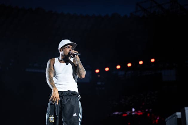 June 27, 2026, Naples, Italy: Emanuele Palumbo aka Geolier, performs live on stage at Diego Armando Maradona Stadium during the Geolier STADI 2026 Tour. Naples Italy - ZUMAs197 20260627_aaa_s197_169 Copyright: xAndreaxGulx