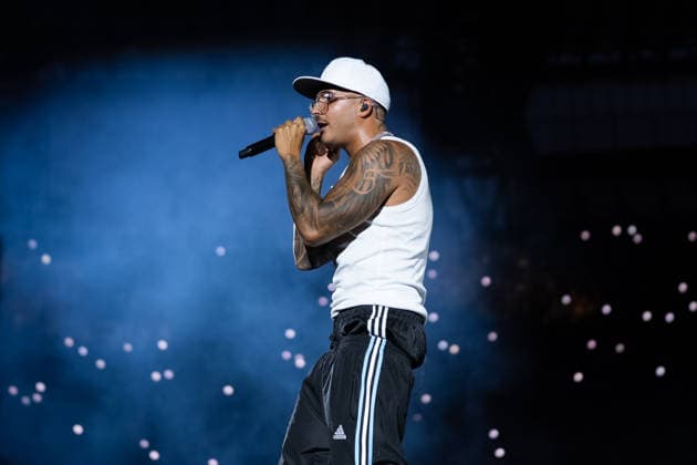 June 27, 2026, Naples, Italy: Emanuele Palumbo aka Geolier, performs live on stage at Diego Armando Maradona Stadium during the Geolier STADI 2026 Tour. Naples Italy - ZUMAs197 20260627_aaa_s197_176 Copyright: xAndreaxGulx