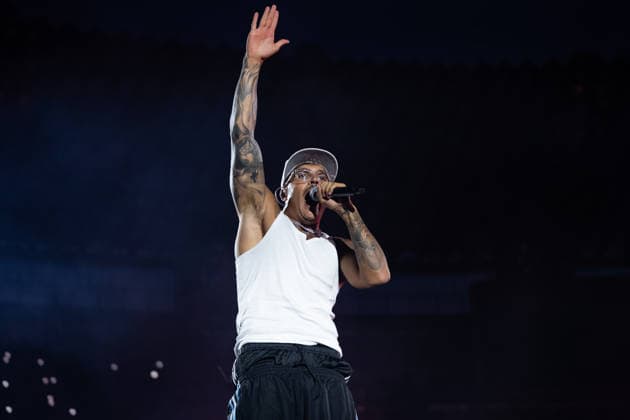 June 27, 2026, Naples, Italy: Emanuele Palumbo aka Geolier, performs live on stage at Diego Armando Maradona Stadium during the Geolier STADI 2026 Tour. Naples Italy - ZUMAs197 20260627_aaa_s197_178 Copyright: xAndreaxGulx