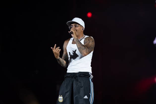 June 27, 2026, Naples, Italy: Emanuele Palumbo aka Geolier, performs live on stage at Diego Armando Maradona Stadium during the Geolier STADI 2026 Tour. Naples Italy - ZUMAs197 20260627_aaa_s197_194 Copyright: xAndreaxGulx