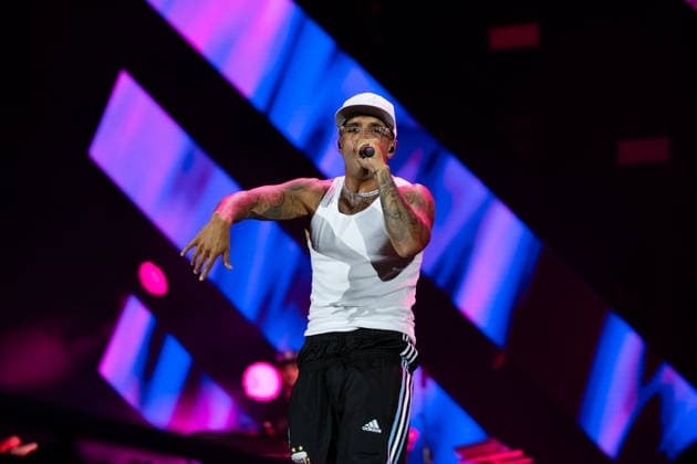 June 27, 2026, Naples, Italy: Emanuele Palumbo aka Geolier, performs live on stage at Diego Armando Maradona Stadium during the Geolier STADI 2026 Tour. Naples Italy - ZUMAs197 20260627_aaa_s197_195 Copyright: xAndreaxGulx