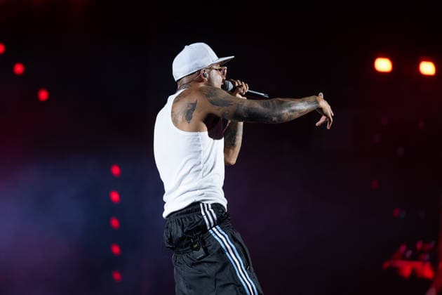 June 27, 2026, Naples, Italy: Emanuele Palumbo aka Geolier, performs live on stage at Diego Armando Maradona Stadium during the Geolier STADI 2026 Tour. Naples Italy - ZUMAs197 20260627_aaa_s197_196 Copyright: xAndreaxGulx