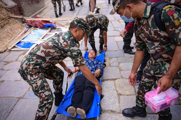 June 28, 2026, Kathmandu, Bagmati, Nepal: KATHMANDU, NEPAL Ã¢â‚¬ 28 JUNE 2026: Personnel from the Nepal Army, Nepal Police, Nepal Traffic Police, Armed Police Force (APF), Kathmandu Metropolitan City, Nepal Scouts, and the Nepal Red Cross Society participate in a joint multi-agency disaster response simulation exercise at Hanuman Dhoka Durbar Square in Kathmandu, Nepal, on June 28, 2026. The exercise included coordinated demonstrations of earthquake and fire emergency response, urban search and rescue, casualty evacuation, firefighting, first aid, and other disaster management operations aimed at strengthening inter-agency preparedness and public awareness. Kathmandu Nepal  - ZUMAs330 20260628_zsp_s330_005 Copyright: xSafalxPrakashxShresthax