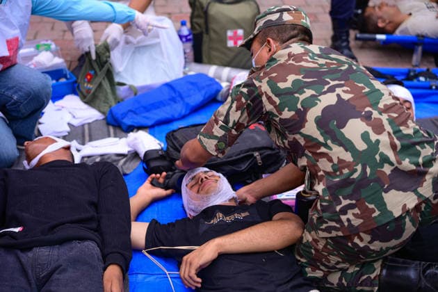 June 28, 2026, Kathmandu, Bagmati, Nepal: KATHMANDU, NEPAL Ã¢â‚¬ 28 JUNE 2026: Personnel from the Nepal Army, Nepal Police, Nepal Traffic Police, Armed Police Force (APF), Kathmandu Metropolitan City, Nepal Scouts, and the Nepal Red Cross Society participate in a joint multi-agency disaster response simulation exercise at Hanuman Dhoka Durbar Square in Kathmandu, Nepal, on June 28, 2026. The exercise included coordinated demonstrations of earthquake and fire emergency response, urban search and rescue, casualty evacuation, firefighting, first aid, and other disaster management operations aimed at strengthening inter-agency preparedness and public awareness. Kathmandu Nepal  - ZUMAs330 20260628_zsp_s330_009 Copyright: xSafalxPrakashxShresthax