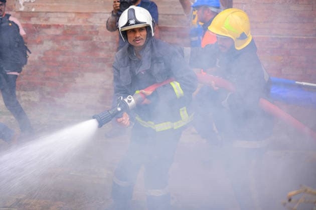 June 28, 2026, Kathmandu, Bagmati, Nepal: KATHMANDU, NEPAL Ã¢â‚¬ 28 JUNE 2026: Personnel from the Nepal Army, Nepal Police, Nepal Traffic Police, Armed Police Force (APF), Kathmandu Metropolitan City, Nepal Scouts, and the Nepal Red Cross Society participate in a joint multi-agency disaster response simulation exercise at Hanuman Dhoka Durbar Square in Kathmandu, Nepal, on June 28, 2026. The exercise included coordinated demonstrations of earthquake and fire emergency response, urban search and rescue, casualty evacuation, firefighting, first aid, and other disaster management operations aimed at strengthening inter-agency preparedness and public awareness. Kathmandu Nepal - ZUMAs330 20260628_zsp_s330_016 Copyright: xSafalxPrakashxShresthax