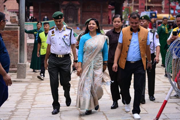 Disaster Response Exercise Conducted At Hanuman Dhoka, Kathmandu Acting Mayor of Kathmandu Metropolitan City, Sunita Dangol, attends a joint multi-agency disaster response simulation exercise at Hanuman Dhoka Durbar Square in Kathmandu, Nepal, on June 28, 2026. Personnel from the Nepal Army, Nepal Police, Nepal Traffic Police, Armed Police Force, Kathmandu Metropolitan City, Nepal Scouts, and the Nepal Red Cross Society participate in the exercise, which features coordinated demonstrations of earthquake and fire emergency response, urban search and rescue, casualty evacuation, firefighting, first aid, and disaster management operations aimed at strengthening inter-agency preparedness and public awareness. Kathmandu Bagmati Nepal  Copyright: xSafalxPrakashxShresthax originalFilename: shrestha-disaster260628_npVeo.jpg