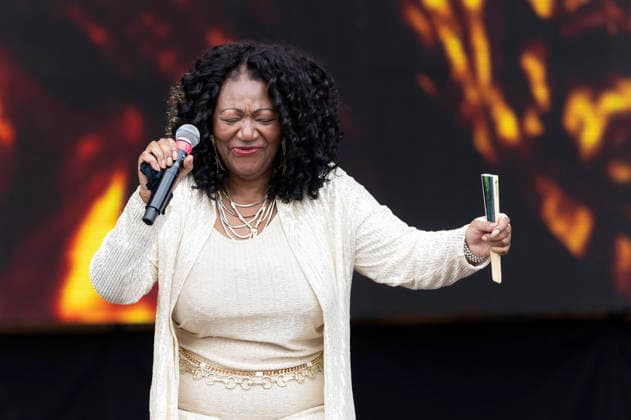 Liz Mitchell von Boney M. live beim Rainbow Festival am Fühlinger See. Köln, 27.06.2026 *** Liz Mitchell of Boney M performing live at the Rainbow Festival at Fühlinger See in Cologne, June 27, 2026 Foto:xxF.xZeisingx xFuturexImagex rainbow_6713