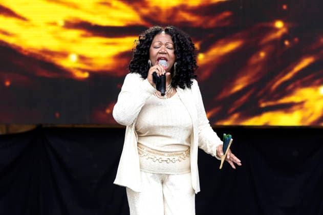 Liz Mitchell von Boney M. live beim Rainbow Festival am Fühlinger See. Köln, 27.06.2026 *** Liz Mitchell of Boney M performing live at the Rainbow Festival at Fühlinger See in Cologne, June 27, 2026 Foto:xxF.xZeisingx xFuturexImagex rainbow_6710