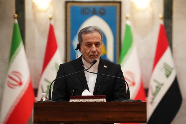Abbas Araghchi - Fuad Hussein meeting in Iraq??????? BAGHDAD, IRAQ - JUNE 28, 2026: Iranian Foreign Minister Abbas Araghchi and his Iraqi counterpart Fuad Hussein (not seen) hold a joint press conference after their meeting at the headquarters of the Ministry of Foreign Affairs in Baghdad, Iraq, on June 28, 2026. Murtadha AL-Sudani Anadolu Baghdad Iraq. Editorial use only. Please get in touch for any other usage.  Copyright: x2026xAnadoluxMurtadhaxAL-Sudanix