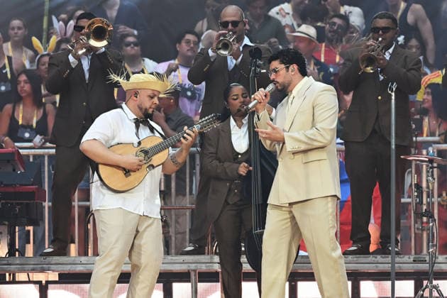 Bad Bunny performing at Tottenham Hotspur Stadium LONDON, ENGLAND - JUNE 27: Bad Bunny performing at Tottenham Hotspur Stadium on June 27, 2026 in London, England. CAP MAR MAR Great Britain Copyright: xMartinxHarris CapitalxPicturesx