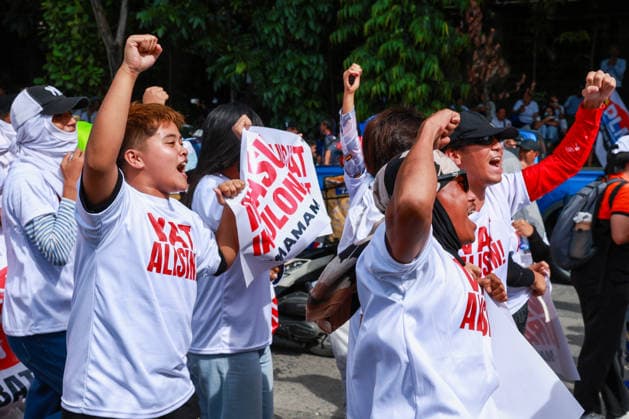 Anti-corruption rally in Philippines demands VP Sara Duterte s impeachment METRO MANILA, PHILIPPINES - JUNE 28: People take part in an anti-corruption rally a few days before the impeachment trial of Vice President Sara Duterte in Quezon City, Metro Manila, Philippines, on June 28, 2026. The rally is organized by interfaith groups, including Catholic and Muslim leaders, to demand better governance, electoral reforms, an end to corruption, and the successful impeachment of Vice President Sara Duterte, whose trial is scheduled to begin at the Senate on July 6. Daniel Ceng Anadolu Meto Manila Philippines. Editorial use only. Please get in touch for any other usage.  Copyright: x2026xAnadoluxDanielxCengx