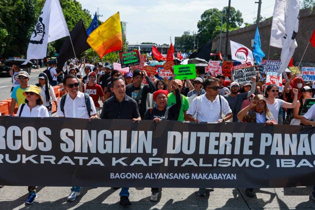 Anti-corruption rally in Philippines demands VP Sara Duterte s impeachment METRO MANILA, PHILIPPINES - JUNE 28: Thousands of people march during an anti-corruption rally, a few days before the impeachment trial of Vice President Sara Duterte, in Quezon City, Metro Manila, Philippines, on June 28, 2026. The rally is organized by inter-religious groups including Catholic and Muslim leaders to demand for better governance, electoral reforms, an end to corruption and a successful impeachment of Vice President Sara Duterte, whose trial is set to start on July 6 at the Senate. Daniel Ceng Anadolu Meto Manila Philippines. Editorial use only. Please get in touch for any other usage.  Copyright: x2026xAnadoluxDanielxCengx