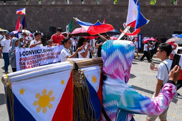 Anti-corruption rally in Philippines demands VP Sara Duterte s impeachment METRO MANILA, PHILIPPINES - JUNE 28: People take part in an anti-corruption rally a few days before the impeachment trial of Vice President Sara Duterte in Quezon City, Metro Manila, Philippines, on June 28, 2026. The rally is organized by interfaith groups, including Catholic and Muslim leaders, to demand better governance, electoral reforms, an end to corruption, and the successful impeachment of Vice President Sara Duterte, whose trial is scheduled to begin at the Senate on July 6. Daniel Ceng Anadolu Meto Manila Philippines. Editorial use only. Please get in touch for any other usage.  Copyright: x2026xAnadoluxDanielxCengx