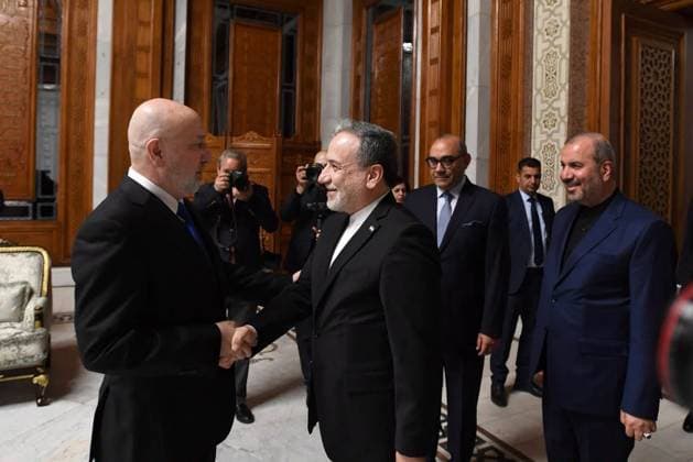 Iraqi President Nizar Mohammed Saeed Amidi receives Iranian Foreign Minister Abbas Araqchi at the Presidential Palace in Baghdad Iraqi President Nizar Mohammed Saeed Amidi receives Iranian Foreign Minister Abbas Araqchi at the Presidential Palace in Baghdad, Iraq, on June 28, 2026. This took place during an official visit in which Araqchi held talks with senior Iraqi officials on bilateral relations and regional developments. Photo by Iraqi Presidency Office apaimages Iraq Iraq Iraq 280626_Iraq_IPO_00(2) Copyright: xapaimagesxIraqixPresidencyxOfficex xapaimagesx