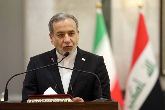 (260628) -- BAGHDAD, June 28, 2026 -- Iranian Foreign Minister Seyed Abbas Araghchi speaks during a joint press conference in Baghdad, Iraq, on June 28, 2026. Iraqi Foreign Minister Fuad Hussein met his visiting Iranian counterpart Seyed Abbas Araghchi here on Sunday to discuss bilateral ties and regional security. ) IRAQ-BAGHDAD-IRAN-FM-VISIT KhalilxDawood 