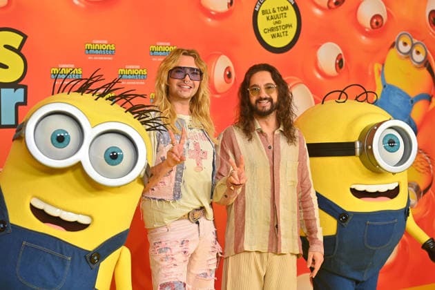 v.li:Bill und Tom KAULITZ, 43.Filmfest Muenchen Deutschlandpremiere MINIONS UND MONSTER am 28.06.2026 im Mathaeser Filmpalast. *** From left: Bill and Tom KAULITZ, 43rd Munich Film Festival, German premiere of *MINIONS AND MONSTERS* on June 28, 2026, at the Mathäeser Filmpalast