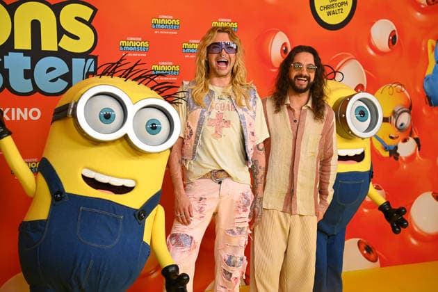v.li:.Bill und Tom KAULITZ, 43.Filmfest Muenchen Deutschlandpremiere MINIONS UND MONSTER am 28.06.2026 im Mathaeser Filmpalast. *** From left: Bill and Tom KAULITZ, 43rd Munich Film Festival, German premiere of *MINIONS AND MONSTERS* on June 28, 2026, at the Mathäuser Filmpalast