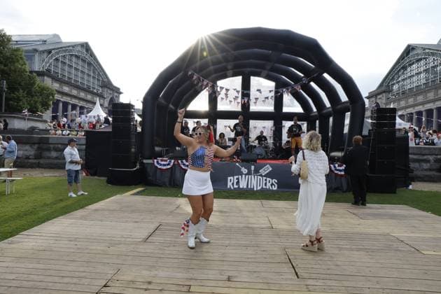 a celebration of the 250th anniversary of the U.S. Declaration of Independence, organized by the U.S. Embassy at the Jubelpark - Parc du Cinquantenaire park in Brussels on Sunday 28 June 2026.  NICOLASxMAETERLINCK 179740953