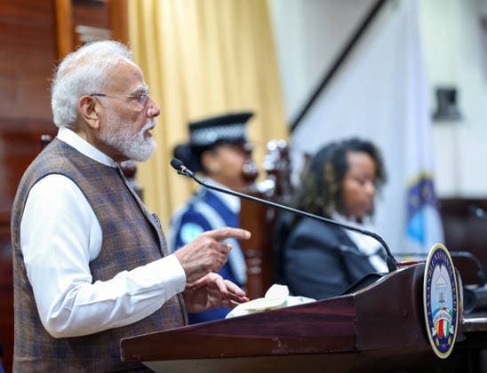 RECORD DATE NOT STATED PM Modi addresses the National Assembly of Seychelles Victoria Seychelles , Jun 28 (ANI): Prime Minister Narendra Modi addresses the National Assembly of Seychelles, in Victoria on Sunday. (Narendra Modi Photo Gallery ANI Photo) Victoria Seychelles Copyright: xANIx ANI_20260628247