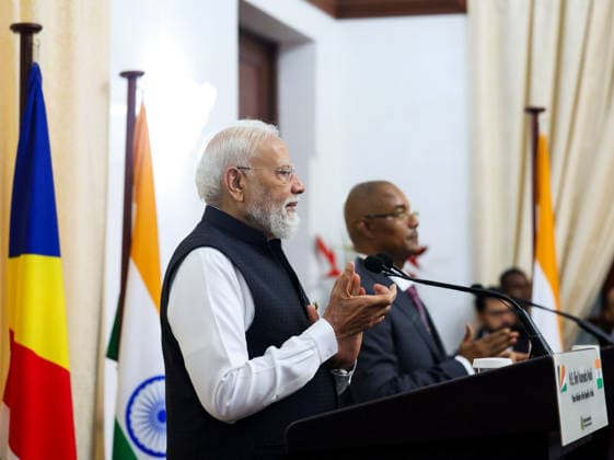 RECORD DATE NOT STATED Prime Minister Narendra Modi and Seychelles President Patrick Herminie during the joint press statement Victoria Seychelles , Jun 28 (ANI): Prime Minister Narendra Modi and Seychelles President Patrick Herminie during the joint press statement, in Victoria on Sunday. (@narendramodi X ANI Photo) Victoria Seychelles Copyright: xANIx ANI_20260628271