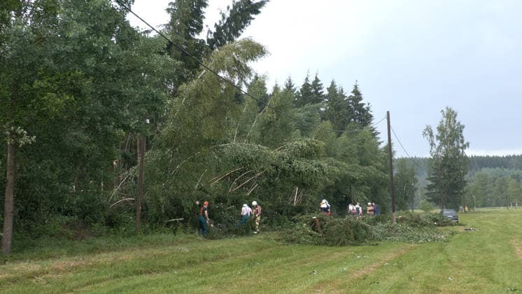 Der Deutsche Wetterdienst hat schwere Gewitter und Unwetter angekündigt und sie traten auch auf. Besonders heftig traf es am Sonntagnachmittag den Erzgebirgskreis. Mehrere Gewitter zogen über die Ortschaft Elterlein und Schwarzbach. Orkanböen von bis zu 140 km h verursachten immense Schäden im Ort. Unzählige Bäume stürzten um. Der Ort zwar zwischenzeitlich nur von einer Straße aus erreichbar. Die Einsatzleitung löste frühzeitig eine Sonderlage aus. Eine örtliche Einsatzleitung wurde gebildet. Überörtliche Kräfte aus Scheibenberg, Oberscheibe, Hermansdorf und Crottendorf kamen zum Einsatz. Es wurde eine NINA-Warnung auf Grund eines Stromausfalls herausgegeben. Die Einsatzleitung rechnet damit, dass der Strom mehrere Tage weg sein wird. An me