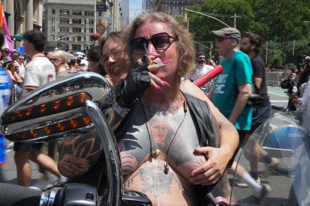 June 28, 2026, New Yok, New York, USA: Motorcycle riders at the Annual NYC Pride March on June 28, 2026 in New York. NYC s Pride March began as a demonstration honoring the 1969 Stonewall Riots, has evolved into a global symbol of LGBTQIA+ resilience, unity and activism. New Yok USA  - ZUMAb148 20260628_zap_b148_027 Copyright: xBryanxSmithx