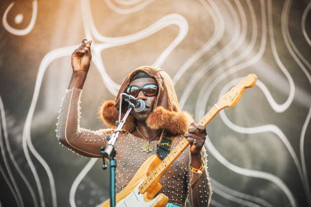 Grande Mahogany live at Roskilde Festival 2026 Roskilde, Denmark. 28th, June 2026. The Finnish-Ghanaian singer and multi-instrumentalist Grande Mahogany performs a live concert during the Danish music festival Roskilde Festival 2026 in Roskilde. Denmark, Roskilde  Copyright: xGonzalesxPhoto ChristianxHjorthx