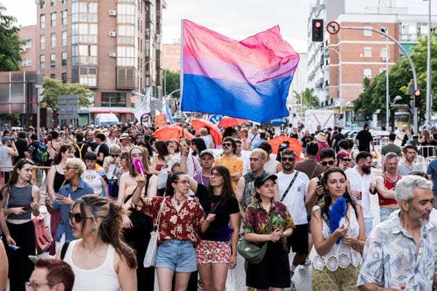 Plataforma Orgullo Crítico is organizing a demonstration Against Colonial Capitalism in Madrid. Dozens of people participated in the Critical Pride March on June 28, 2026, in Madrid, Spain. The demonstration was organized by the Critical Pride Platform under the slogan Against Colonial Capitalism with the aim of demonstrating that diversity is one and that the LGBTIQA struggle must be accessible, transformative, and for everyone, leaving no one behind. JUNE 28, 2026 Diego Radamé Madrid, Spain  Copyright: xDiegoxRadamÃ sx 7629047
