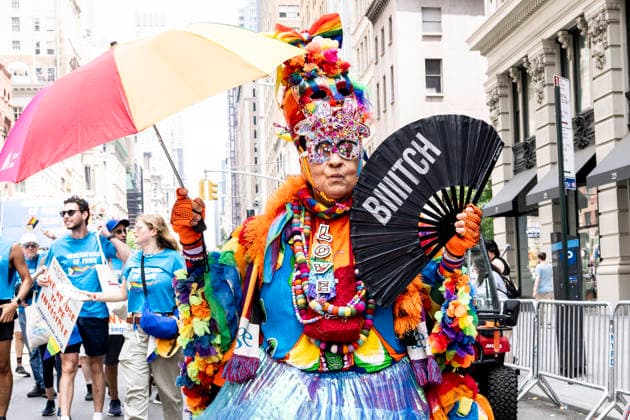 June 28, 2026, New York City, New York, United States: A participant in the New York City (NYC) Pride March on Fifth Avenue in New York City. New York City United States  - ZUMAb161 20260628_aap_b161_007 Copyright: xMichaelxBrochsteinx