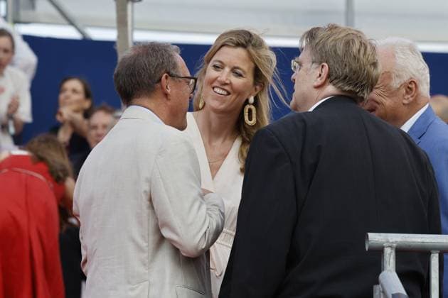 Minister of Justice Annelies Verlinden pictured during a celebration of the 250th anniversary of the U.S. Declaration of Independence, organized by the U.S. Embassy at the Jubelpark - Parc du Cinquantenaire park in Brussels on .  NICOLASxMAETERLINCK 179753888