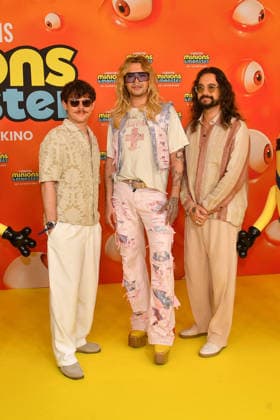 Georg Listing, Bill Kaulitz und Tom Kaulitz bei der Minions & Monster Premiere am 28.06.2026 im Rahmen vom 43. Filmfest Muenchen im Mathaeser Filmpalas in Muenchen Georg Listing, Bill Kaulitz and Tom Kaulitz attend the red carpet of the Minions & Monster premiere during the 43rd Munich Film Festival at Mathaeser Filmpalast on June 28, 2026 in Munich, Germany Minions & Monster Premiere in Muenchen *** Georg Listing, Bill Kaulitz, and Tom Kaulitz at the premiere of *Minions Monster* on June 28, 2026, as part of the 43rd Munich Film Festival at the Mathaeser Filmpalast in Munich. Georg Listing, Bill Kaulitz and Tom Kaulitz attend the red carpet for the *Minions Monster* premiere during the 43rd Munich Film Festival at the Mathäu 