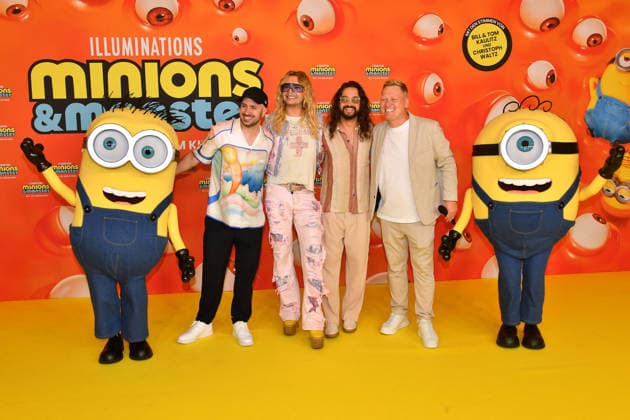 Dominik Porschen, Bill Kaulitz, Tom Kaulitz und Jens Knossala bei der Minions & Monster Premiere am 28.06.2026 im Rahmen vom 43. Filmfest Muenchen im Mathaeser Filmpalas in Muenchen Dominik Porschen, Bill Kaulitz, Tom Kaulitz and Jens Knossala attend the red carpet of the Minions & Monster premiere during the 43rd Munich Film Festival at Mathaeser Filmpalast on June 28, 2026 in Munich, Germany Minions & Monster Premiere in Muenchen *** Dominik Porschen, Bill Kaulitz, Tom Kaulitz, and Jens Knossala at the premiere of *Minions Monster* on June 28, 2026, as part of the 43rd Munich Film Festival at the Mathäuser Filmpalast in Munich. Dominik Porschen, Bill Kaulitz, Tom Kaulitz, and Jens Knossala attend the red carpet for the *Min 
